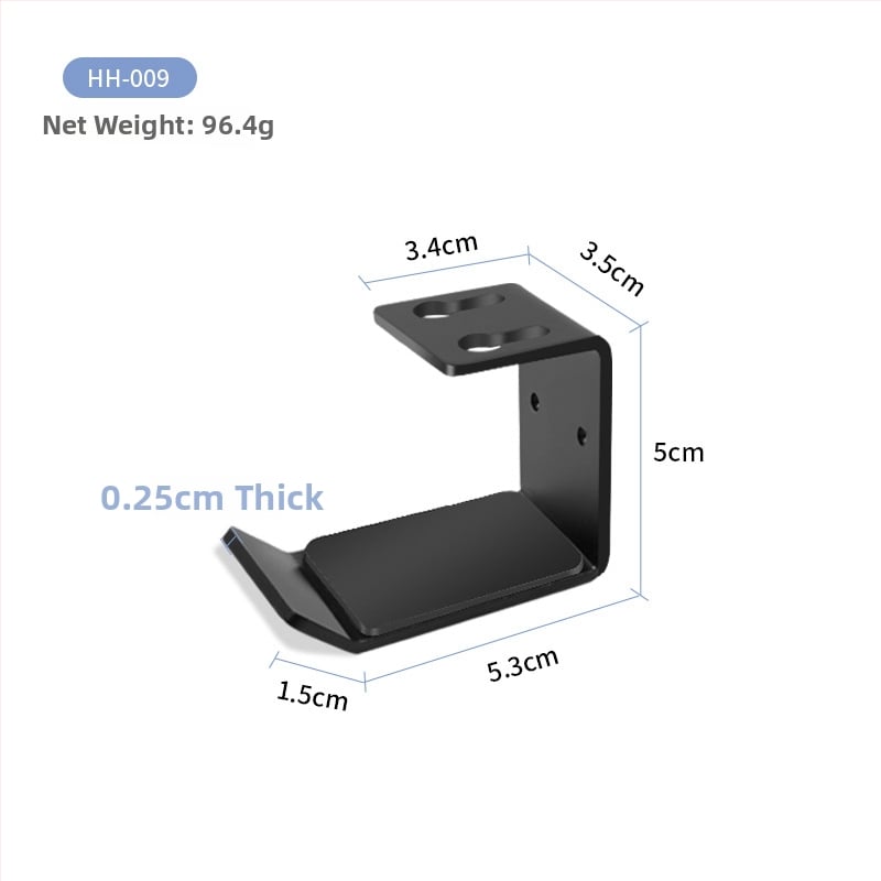 Austiņu galda statīvs, metāla, modelis HH-009, bez urbšanas, universāla saderība