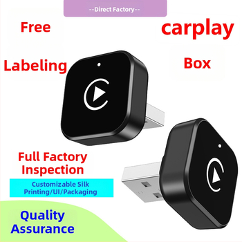 Ασύρματος μετατροπέας CarPlay για αυτοκίνητα με ενσωματωμένο CarPlay ή Android Auto — μετατρέπει το ενσύρματο CarPlay σε ασύρματο, USB διεπαφή, Linux OS, μοντέλο V9-plus