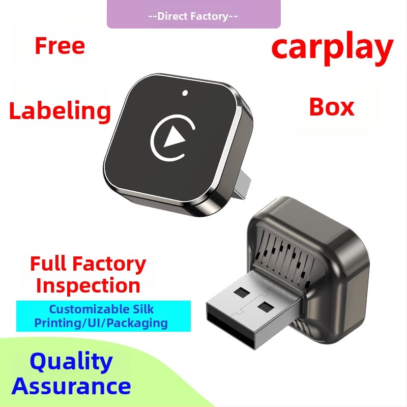 Ασύρματος μετατροπέας CarPlay για αυτοκίνητα με ενσωματωμένο CarPlay ή Android Auto — μετατρέπει το ενσύρματο CarPlay σε ασύρματο, USB διεπαφή, Linux OS, μοντέλο V9-plus