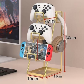Suport metalic pentru controlere de jocuri și organizator de birou – 1 nivel, autonom, pentru dormitor