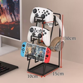 Suport metalic pentru controlere de jocuri și organizator de birou – 1 nivel, autonom, pentru dormitor