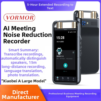 VORMOR M5 Hangrögzítő – Többmódú felvétel, MP3, 6–8 óra, 3 beépített mikrofonok