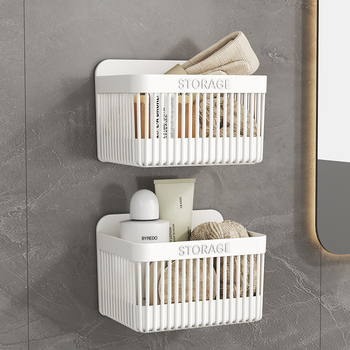 Coș de depozitare din plastic pentru bucătărie, stil minimalist modern, Seven Powers, organizator de perete, 90 buc./cutie