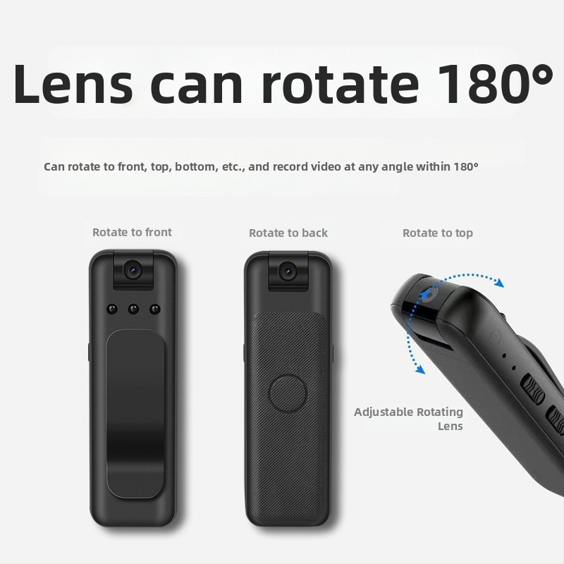 Okos HD hangrögzítő klip-onnal a hátsó rögzítéshez, USB 2.0, TF-kártya, 5.1-csatornás mikrofon, 4-6 órás felvétel, videófelvétel