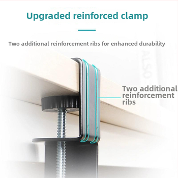 Asztali billentyűzet-támasz fúrás nélküli felszereléssel, az íróasztal alatt, csúszó sínnel és klipszekkel – modern, minimalist dizájn irodai és otthoni használatra