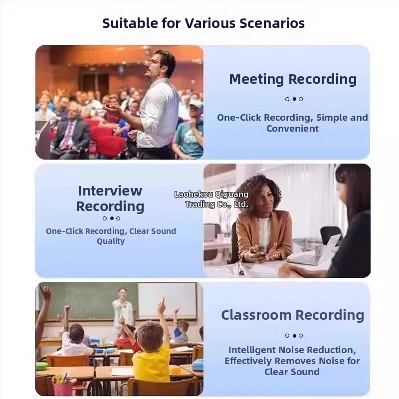 Prenosný diktafón s potlačením šumu, model 01, veľká kapacita, dlhá pohotovostná doba, profesionálny konferenčný diktafón