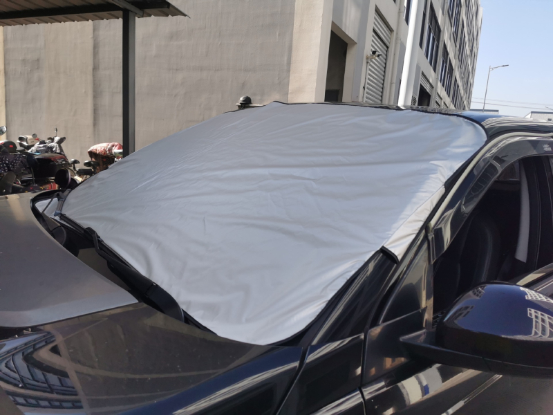 Защитно покритие за предното стъкло на автомобил против сняг и прах, вакуумно монтиране, универсално съвместимо, сребърна лента, BYD