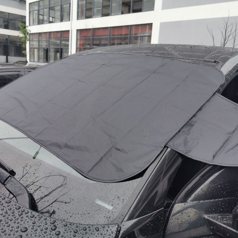 Защитно покритие за предното стъкло на автомобил против сняг и прах, вакуумно монтиране, универсално съвместимо, сребърна лента, BYD
