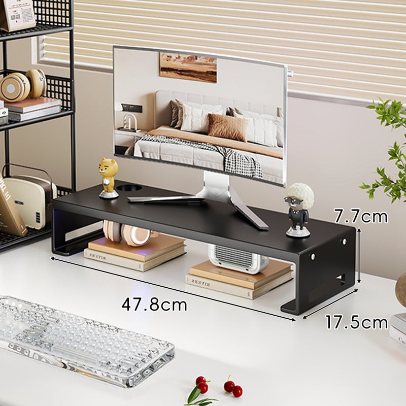 Monitor držač s dizanjem i stolni rega za pohranu - karbon čelik, Qin qi, univerzalna kompatibilnost, model 2165992619792337152, stil: stolni