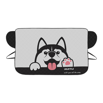 Scut de zăpadă pentru mașină din folie de aluminiu, stil cartoon îngroșat, instalare încorporată, potrivire universală