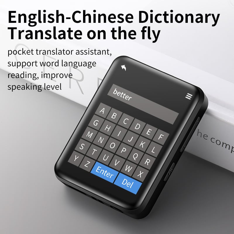 Φορητό MP3 Walkman με Bluetooth, ραδιόφωνο FM, ανάγνωση e-book, εγγραφή ήχου και υποστήριξη TF κάρτας