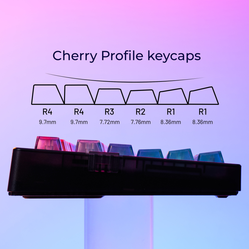 Afterglow pielāgotie taustiņu pārsegi mehāniskajām tastatūrām un ar magnētisko asi, PCS materiāls, injekcijas liešana + 3D drukāšana