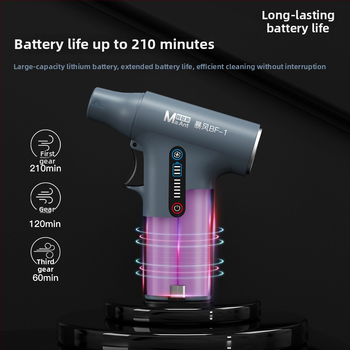 Ant Xin BF-1 Putekļu tīrīšanas gaisa pistole ar aspirēšanu un pūšanu, integrēts turbo ventilators, piemērots viedtālruņiem, datoriem, GPU un tastatūrām