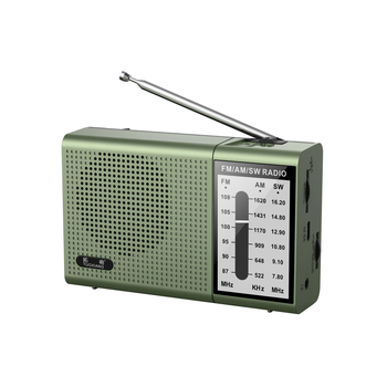 Radio T-6673 – Pārvietojams pilna diapazona radio vecākiem, 50 staciju atmiņa, MP3 atbalsts, 1200 mAh akumulatora jauda