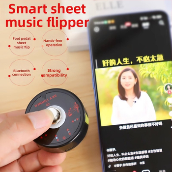 Bezdrôtový pedál na nohu pre otáčanie strán pre klavír a gitaru, Bluetooth, kompatibilný s iPad, jamjum, model Wireless Bluetooth Foot Pedal Tuner