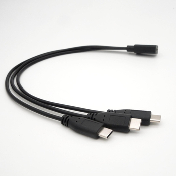 Type-C ženski na tri Type-C muški adapter kabel, bakreno jezgro, sučelje Ostalo, brzina prijenosa Ostalo