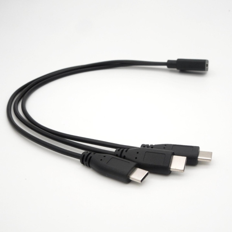 Type-C ženski na tri Type-C muški adapter kabel, bakreno jezgro, sučelje Ostalo, brzina prijenosa Ostalo