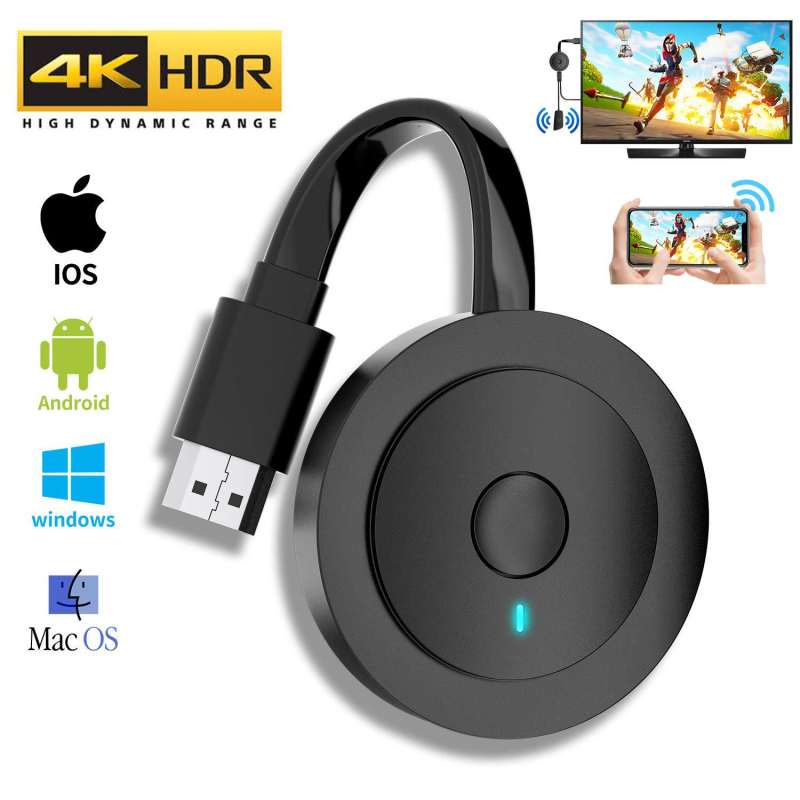 Dongle wireless pentru mirroring ecran E801, ieșire HDMI, 1080p, procesor RK3036, 128MB RAM, Wi‑Fi dual-band