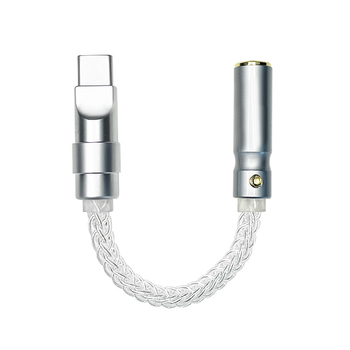 Type-C na 2,5/3,5/4,4 mm audio DAC adapter s Ruiyun ALC5686 čipom, patch kabel, OEM