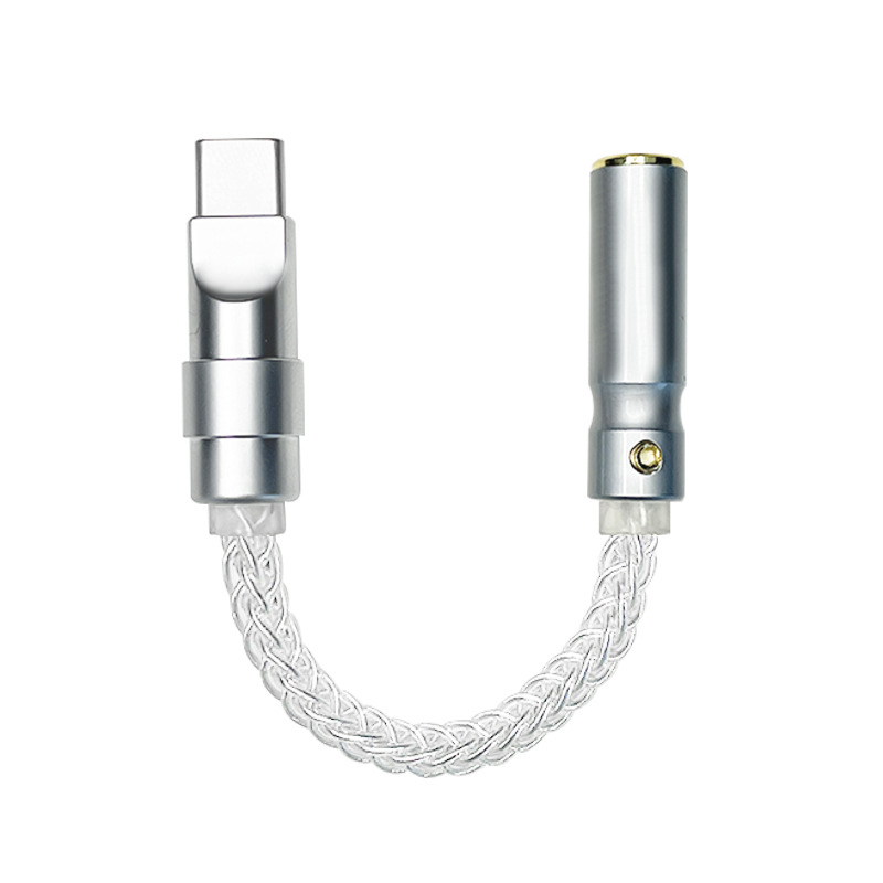 Type-C na 2,5/3,5/4,4 mm audio DAC adapter s Ruiyun ALC5686 čipom, patch kabel, OEM