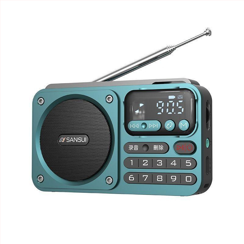 Sansui F22 Bluetooth skaļrunis ar FM radio, pārnēsājams daudzfunkcionāls ar USB/SD kartes ierakstu un digitālo displeju