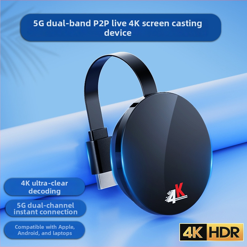 Bezvadu ekrāna atspoguļošanas ierīce HDMI TV – 5G dubultjosla, RTL8731BU procesors, 1GB RAM, HDMI izeja, USB/TF karšu atbalsts