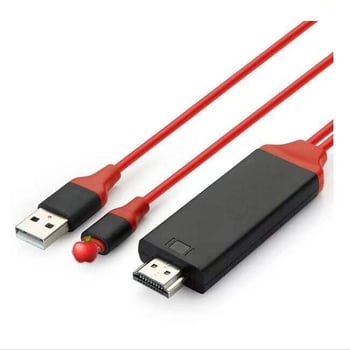 Cablu adaptor Lightning către HDTV pentru Apple — interfață OTG, cip DR340, miez din cupru, conector P8