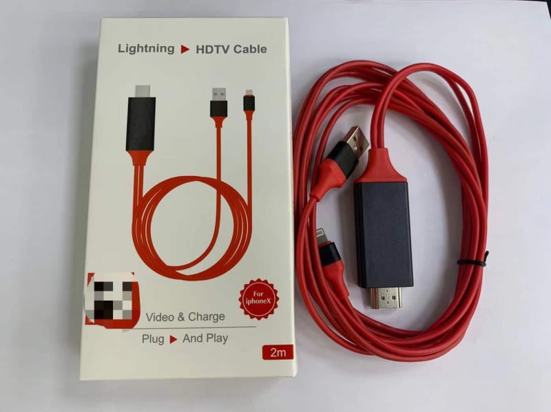 Cablu adaptor Lightning către HDTV pentru Apple — interfață OTG, cip DR340, miez din cupru, conector P8