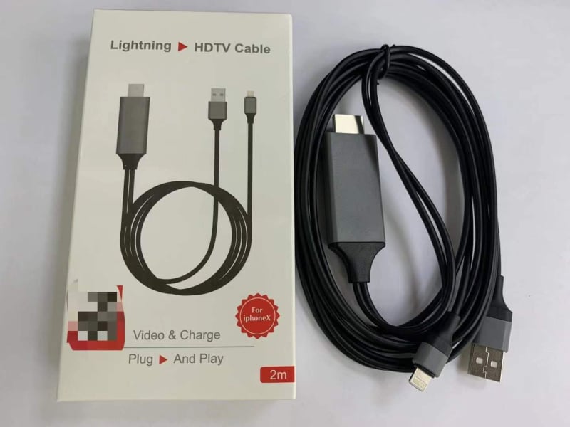 Cablu adaptor Lightning către HDTV pentru Apple — interfață OTG, cip DR340, miez din cupru, conector P8