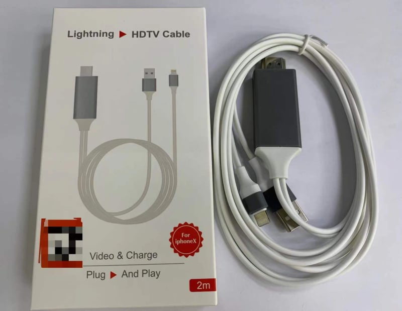 Cablu adaptor Lightning către HDTV pentru Apple — interfață OTG, cip DR340, miez din cupru, conector P8