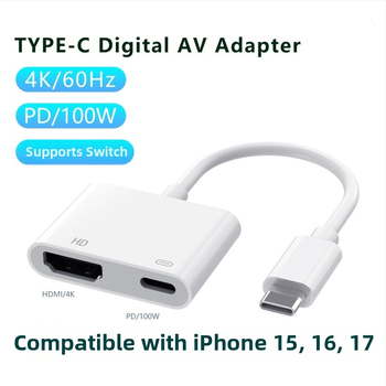 Kábel Type-C na HDMI – podpora 4K, HDMI rozhranie, rýchlosť 5 Gbps, dĺžka 0,1 m