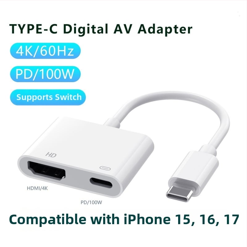 Kábel Type-C na HDMI – podpora 4K, HDMI rozhranie, rýchlosť 5 Gbps, dĺžka 0,1 m