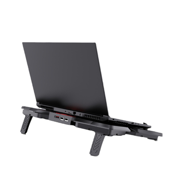 Ноутбук охладител F4 с 4 тихи вентилатора, метална мрежа, тегло 0,74 кг