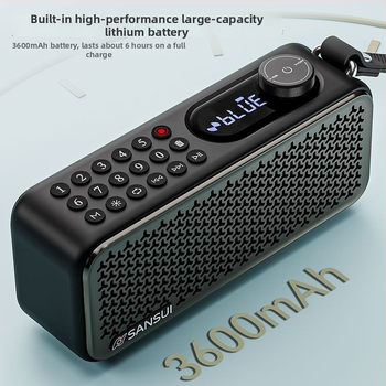Landscape F60 portatīvā Bluetooth radio ar USB interfeisu, digitālo displeju, TF karte, ierakstu, 8W