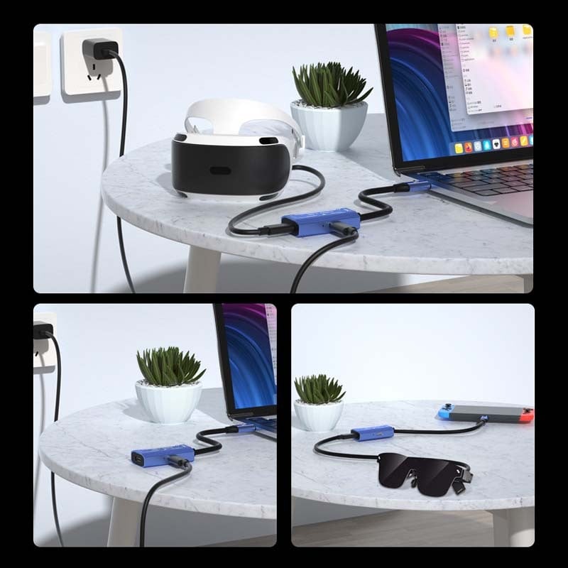 CABLU adaptor Type-C la HDMI pentru ochelari AR Vision Glass Thunderbird XREALAia2, cip VL171, interfață HDMI, 4K/60Hz, lungime 220×23.7×12.2 mm