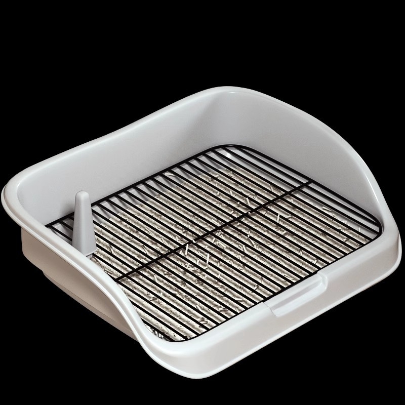 Toaletă pentru câini cu bazin de nisip pentru curățarea fecalelor — pentru câini mici și de talie medie, automată, anti-pas, bazin de urină cu punct fix, material PP, brand Dry Rice Cat