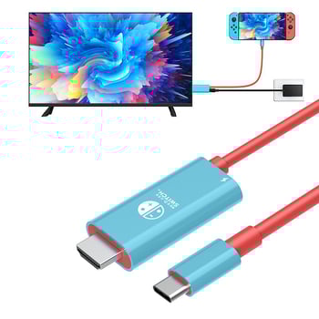 Cablu adaptor Type-C la HDMI pentru Nintendo Switch și monitor Huawei 4K, 2 m, 4K30Hz