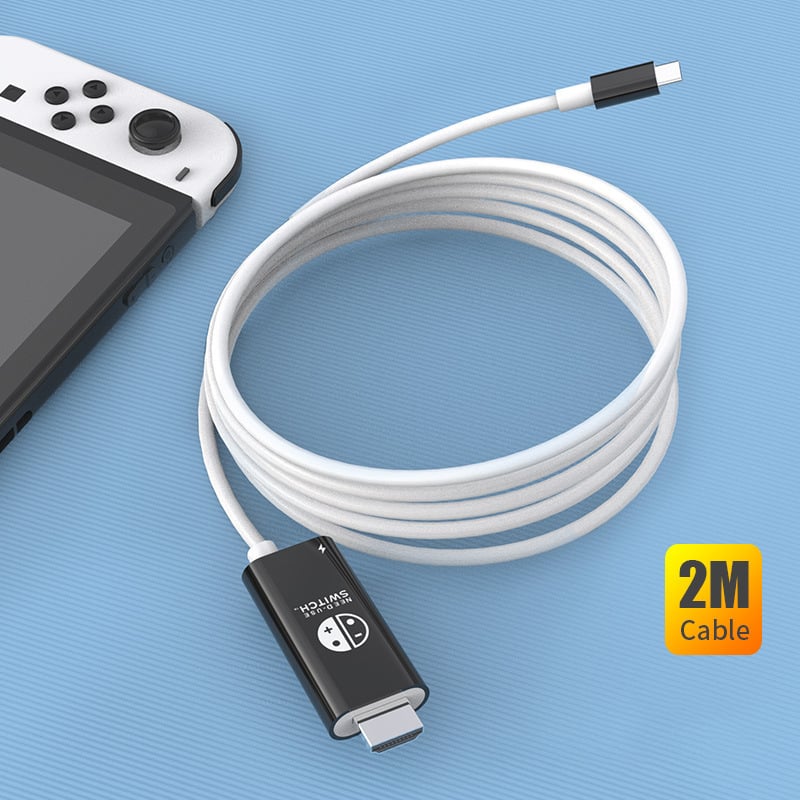 Cablu adaptor Type-C la HDMI pentru Nintendo Switch și monitor Huawei 4K, 2 m, 4K30Hz
