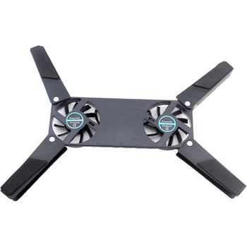 Подложка за охлаждане на лаптоп с два вентилатора, сгъваема и преносима, въздушно охлаждане