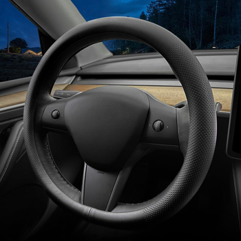 Navlaka za volan za Tesla Model 3 i Model Y, ultratanka prirodna koža, za sve sezone