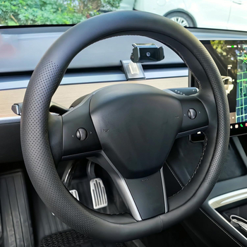 Navlaka za volan za Tesla Model 3 i Model Y, ultratanka prirodna koža, za sve sezone