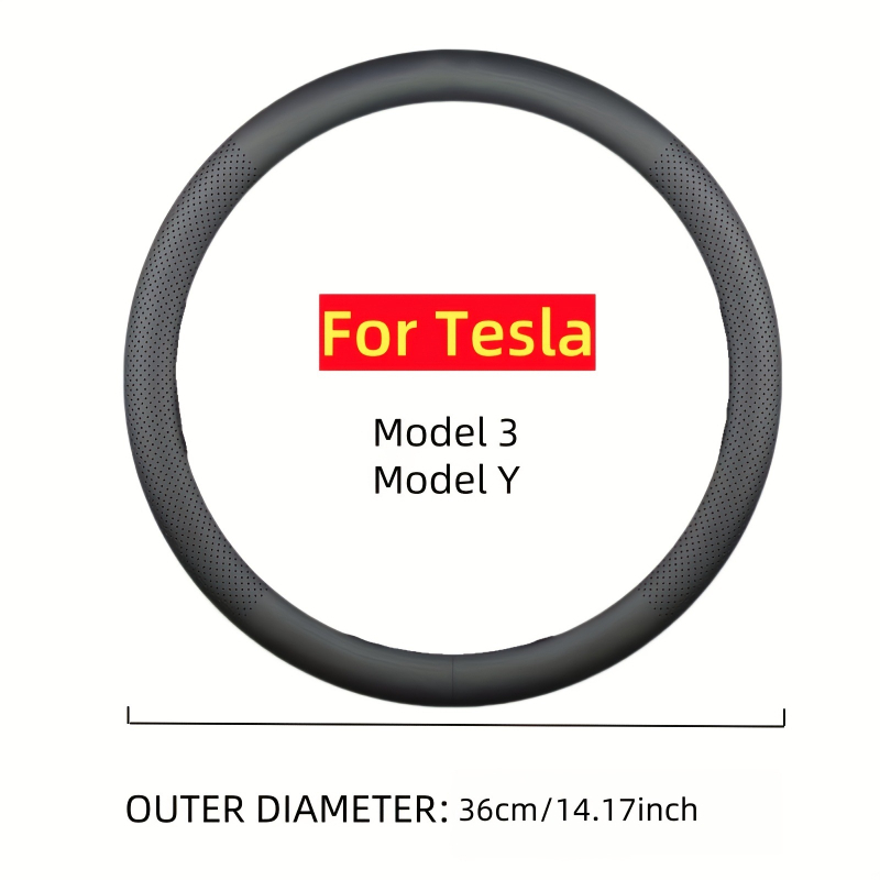 Navlaka za volan za Tesla Model 3 i Model Y, ultratanka prirodna koža, za sve sezone