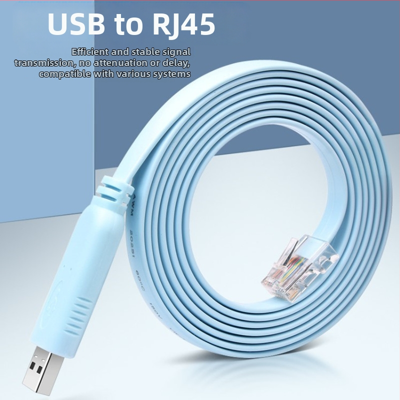 USB na RJ-45 dijagnostički kabel za konfiguraciju konzole/prekidača, originalni čip, RJ-45 sučelje, patch kabel, bakreno jezgro, 480 Mbps