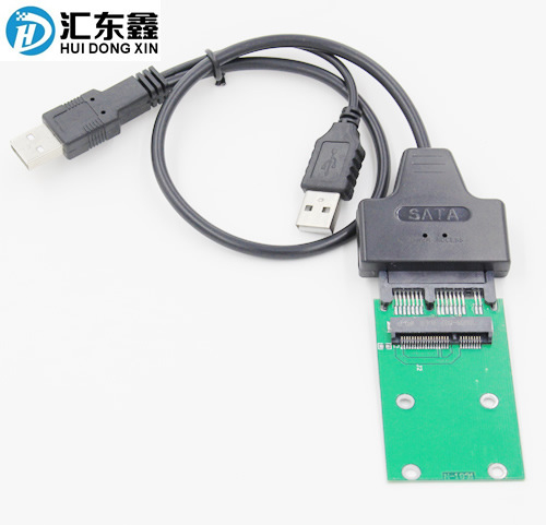 MSATA/SSD uz USB adaptera karte, USB 2.0, Čips 301, Līnijas garums 0.43