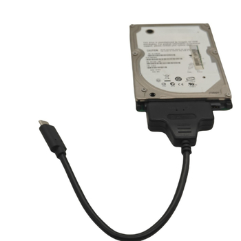 Cablu adaptor SATA III Type-C pentru discuri SATA 2,5/3,5 inchi, 6Gbps, 25 cm, miez cupru