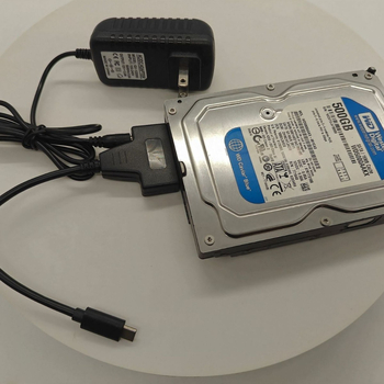 Cablu adaptor SATA III Type-C pentru discuri SATA 2,5/3,5 inchi, 6Gbps, 25 cm, miez cupru