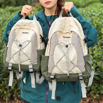 Unisex ruksak za planinarenje od najlona, vodootporan, zakrivljene naramenice, kompatibilan s 10-inčnim prijenosnim računalom, podstava od najlona, opušten stil putovanja, izlazak u jesen 2025.
