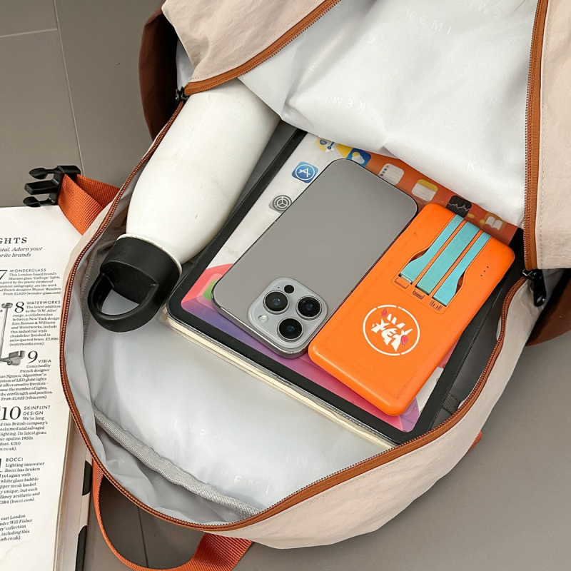 Unisex ruksak za planinarenje od najlona, vodootporan, zakrivljene naramenice, kompatibilan s 10-inčnim prijenosnim računalom, podstava od najlona, opušten stil putovanja, izlazak u jesen 2025.