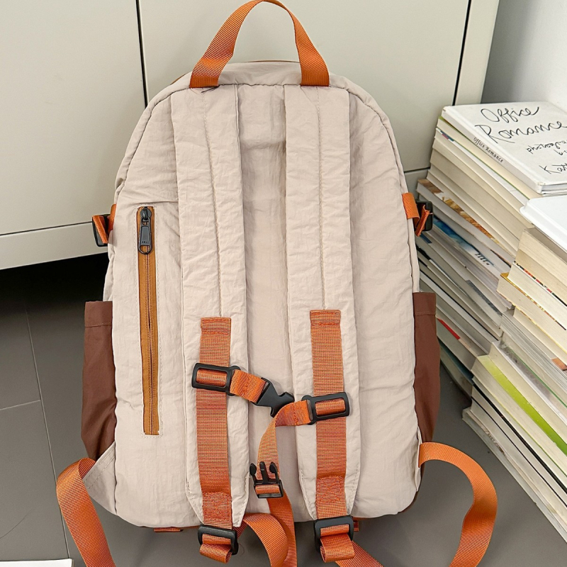 Unisex ruksak za planinarenje od najlona, vodootporan, zakrivljene naramenice, kompatibilan s 10-inčnim prijenosnim računalom, podstava od najlona, opušten stil putovanja, izlazak u jesen 2025.