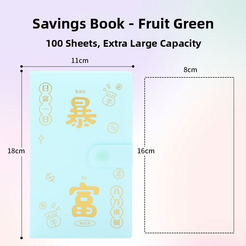 PP dangtelio taupymo užrašų knygelė, 100 lapų viršelis, 100 lapų talpa, kelionės dovana